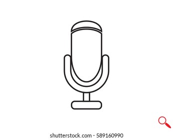 microphone icon, vector illustration eps10