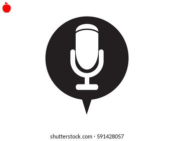 microphone icon, vector illustration eps10