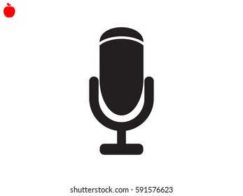 microphone icon, vector illustration eps10