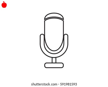 microphone icon, vector illustration eps10