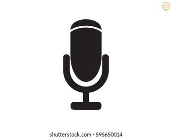 microphone icon, vector illustration eps10