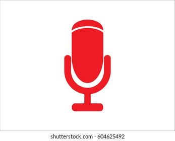 microphone icon, vector illustration eps10