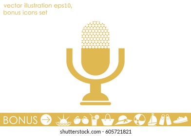 Microphone icon vector illustration eps10.
