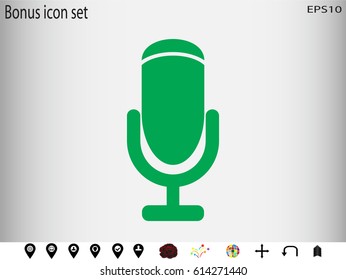 microphone icon, vector illustration eps10