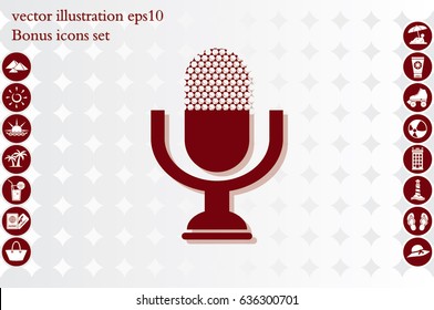 Microphone icon vector illustration eps10.