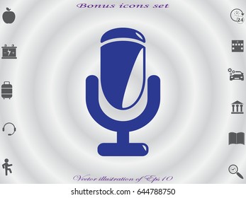 microphone icon, vector illustration eps10