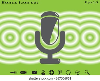 microphone icon, vector illustration eps10