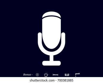 microphone icon, vector illustration eps10