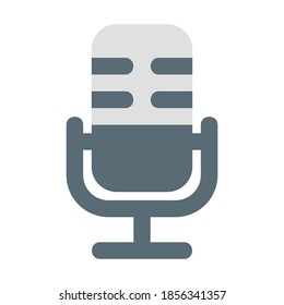 Microphone icon vector illustration in flat style for any projects, use for website mobile app presentation
