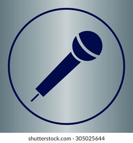 Microphone icon, vector illustration. Flat design style