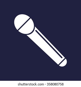 Microphone icon, vector illustration. Flat design style