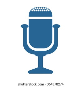 Microphone  icon, vector illustration. Flat design style