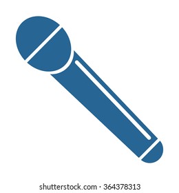 Microphone icon, vector illustration. Flat design style