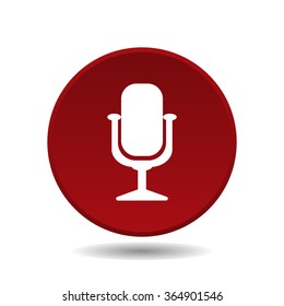 Microphone  icon, vector illustration. Flat design style