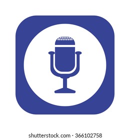 Microphone  icon, vector illustration. Flat design style