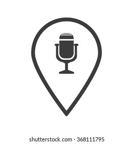 Microphone  icon, vector illustration. Flat design style