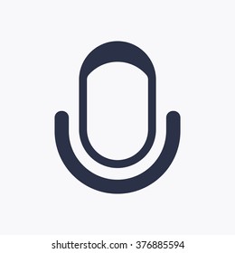 Microphone icon, vector illustration. Flat design style.