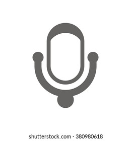 Microphone icon, vector illustration. Flat design style.