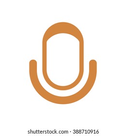 Microphone icon, vector illustration. Flat design style.