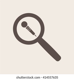Microphone  icon, vector illustration. Flat design style