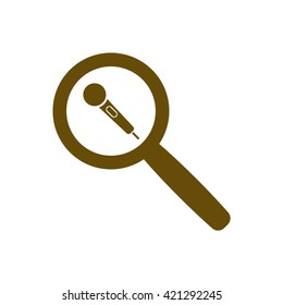Microphone  icon, vector illustration. Flat design style
