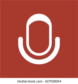 Microphone  icon, vector illustration. Flat design style