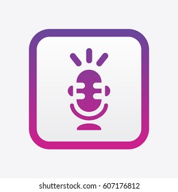 Microphone Icon. Vector Illustration Flat Isolated Symbol Graphic Design Silhouette