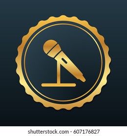 Microphone Icon. Vector Illustration Flat Isolated Symbol Premium Design