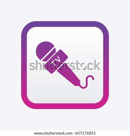 Microphone Icon. Vector Illustration Graphic Design Outline