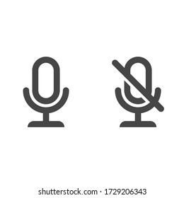 Microphone icon. Vector illustration isolated on white background.