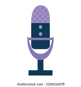 Microphone icon. Vector illustration. Isolated element on a white background.