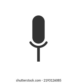 Icono de micrófono. Ilustración vectorial aislada en fondo blanco.