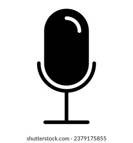 Microphone icon. Vector illustration isolated on white background
