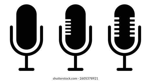 Microphone icon vector illustration isolated on white background.