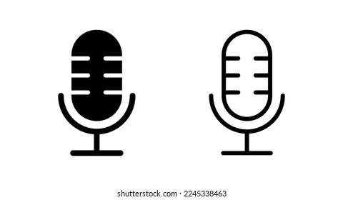 Microphone icon vector illustration. karaoke sign and symbol
