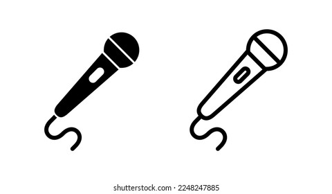 Mikrofon-Symbol, Vektorgrafik. Karaoke-Zeichen und -Symbol