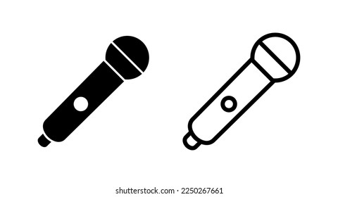 Microphone icon vector illustration. karaoke sign and symbol