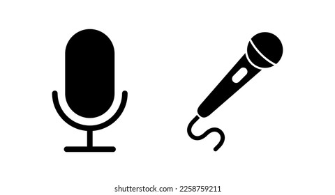 Microphone icon vector illustration. karaoke sign and symbol