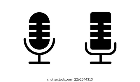 Microphone icon vector illustration. karaoke sign and symbol