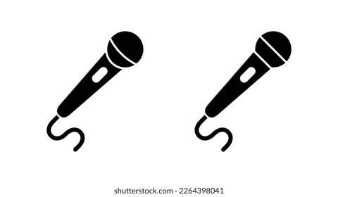 Microphone icon vector illustration. karaoke sign and symbol