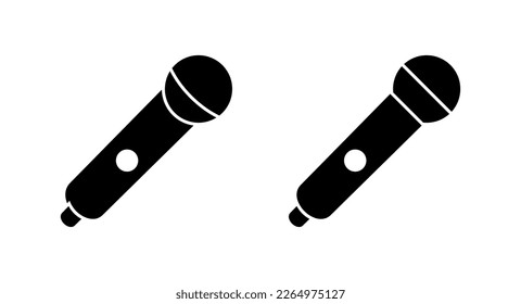 Microphone icon vector illustration. karaoke sign and symbol