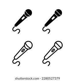 Microphone icon vector illustration. karaoke sign and symbol