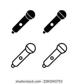 Microphone icon vector illustration. karaoke sign and symbol