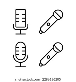 Microphone icon vector illustration. karaoke sign and symbol