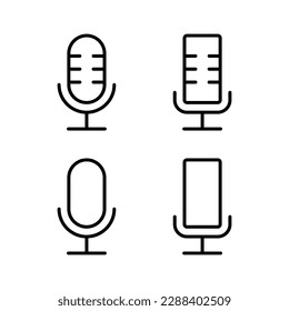 Microphone icon vector illustration. karaoke sign and symbol