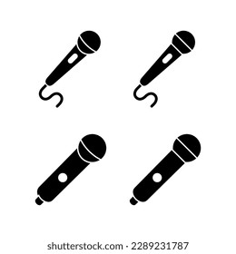 Microphone icon vector illustration. karaoke sign and symbol