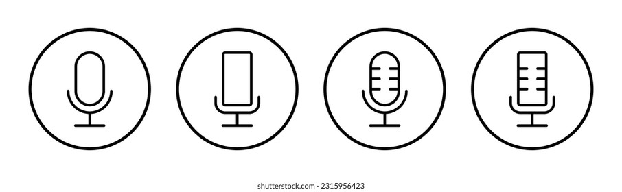 Microphone icon vector illustration. karaoke sign and symbol