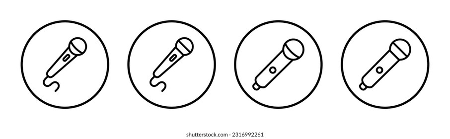 Mikrofon-Symbol, Vektorgrafik. Karaoke-Zeichen und -Symbol