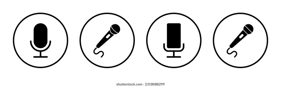 Mikrofon-Symbol, Vektorgrafik. Karaoke-Zeichen und -Symbol