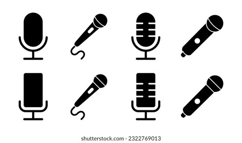 Microphone icon vector illustration. karaoke sign and symbol